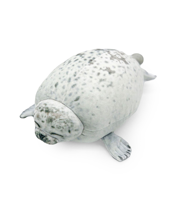 Тюлень пятнистый Питерский 40 см, мягкая игрушка - АБВГДЕЙКА